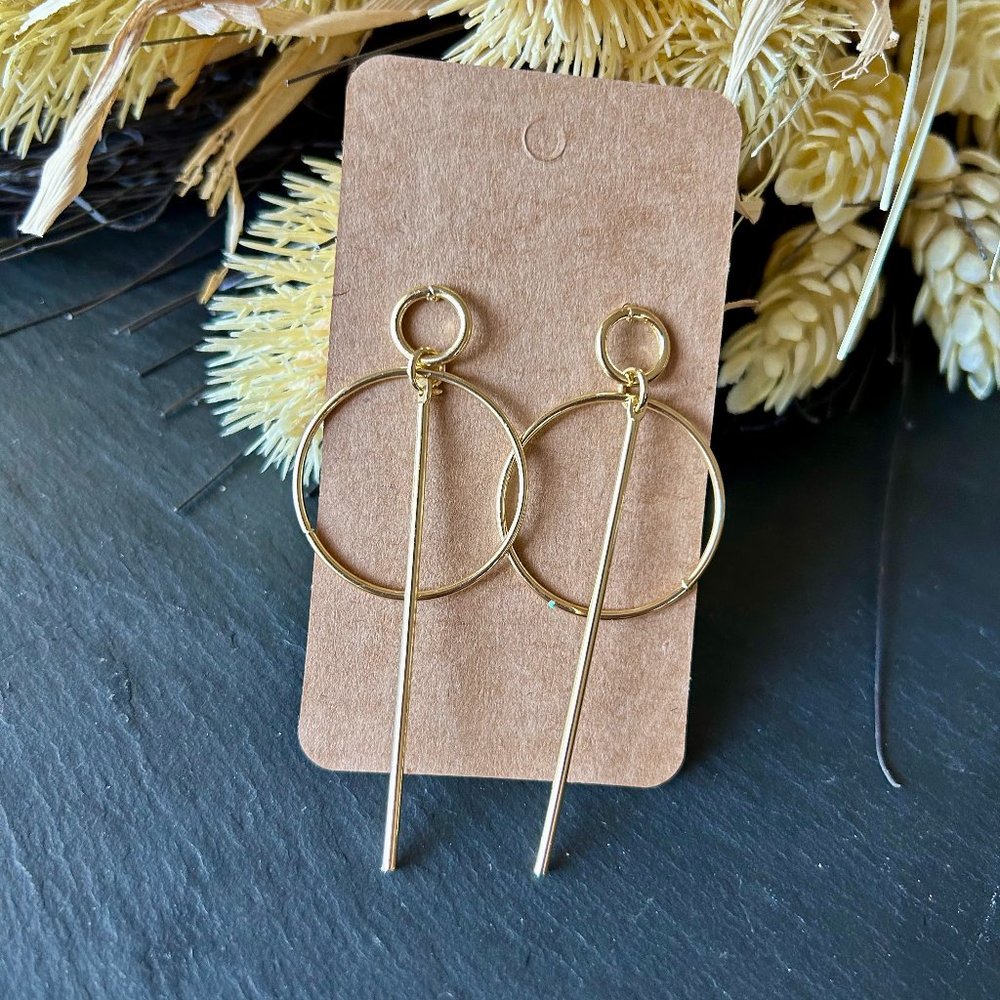 Geometric Big Hoop Earrings Golden plated, Light, Comfortable and Fashion!